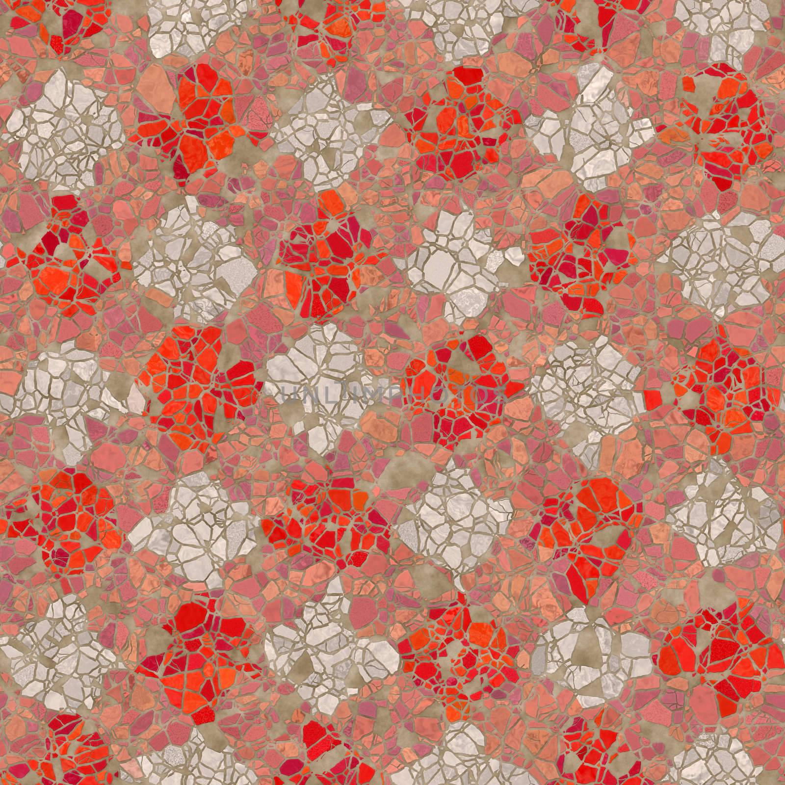 red and white mosaic pattern by weknow