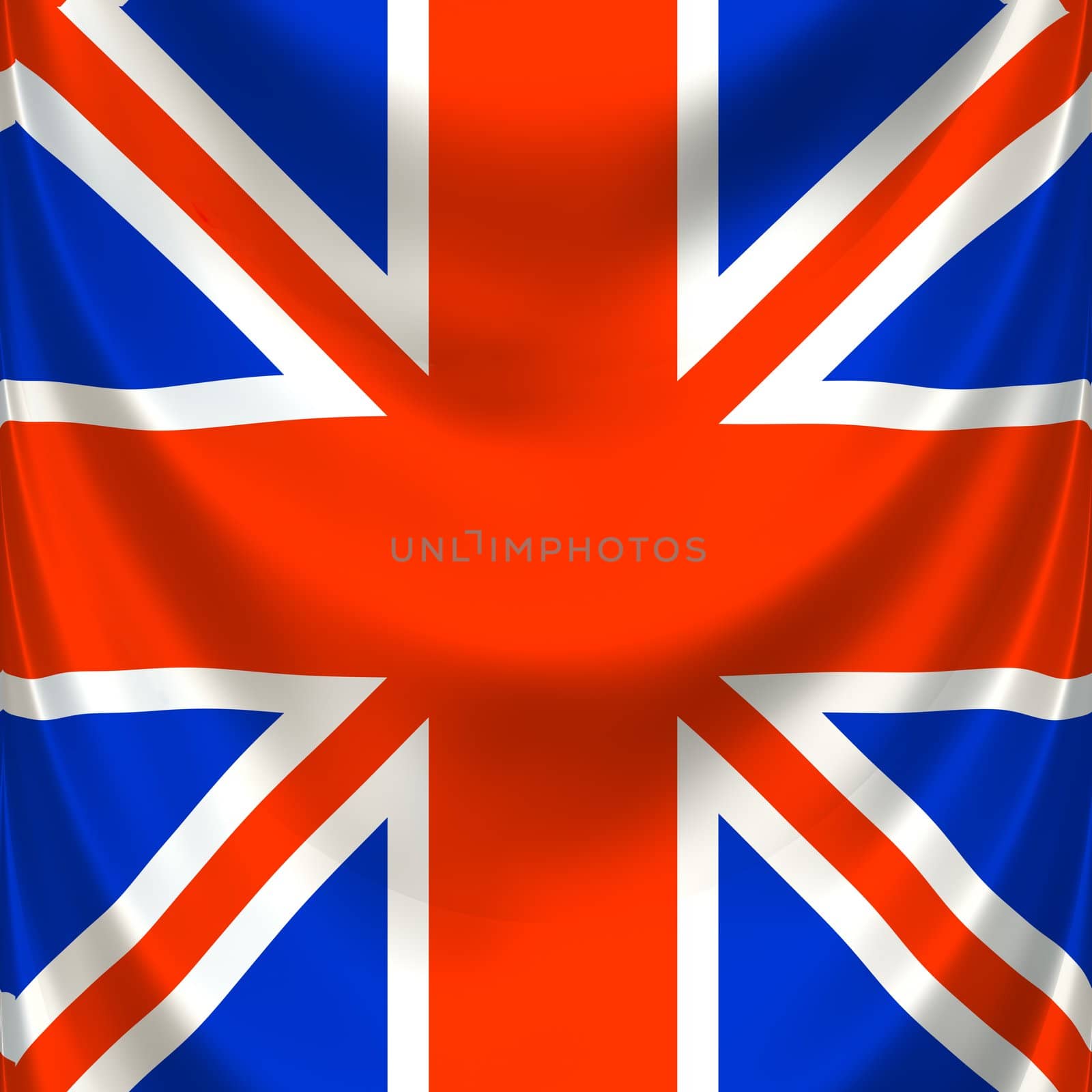 draped square english flag by weknow
