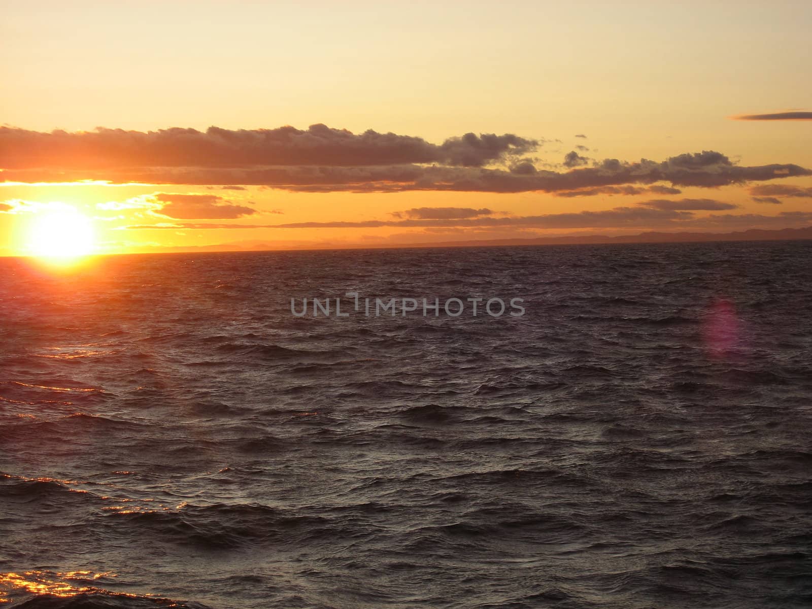 Sunset on sea by larshi