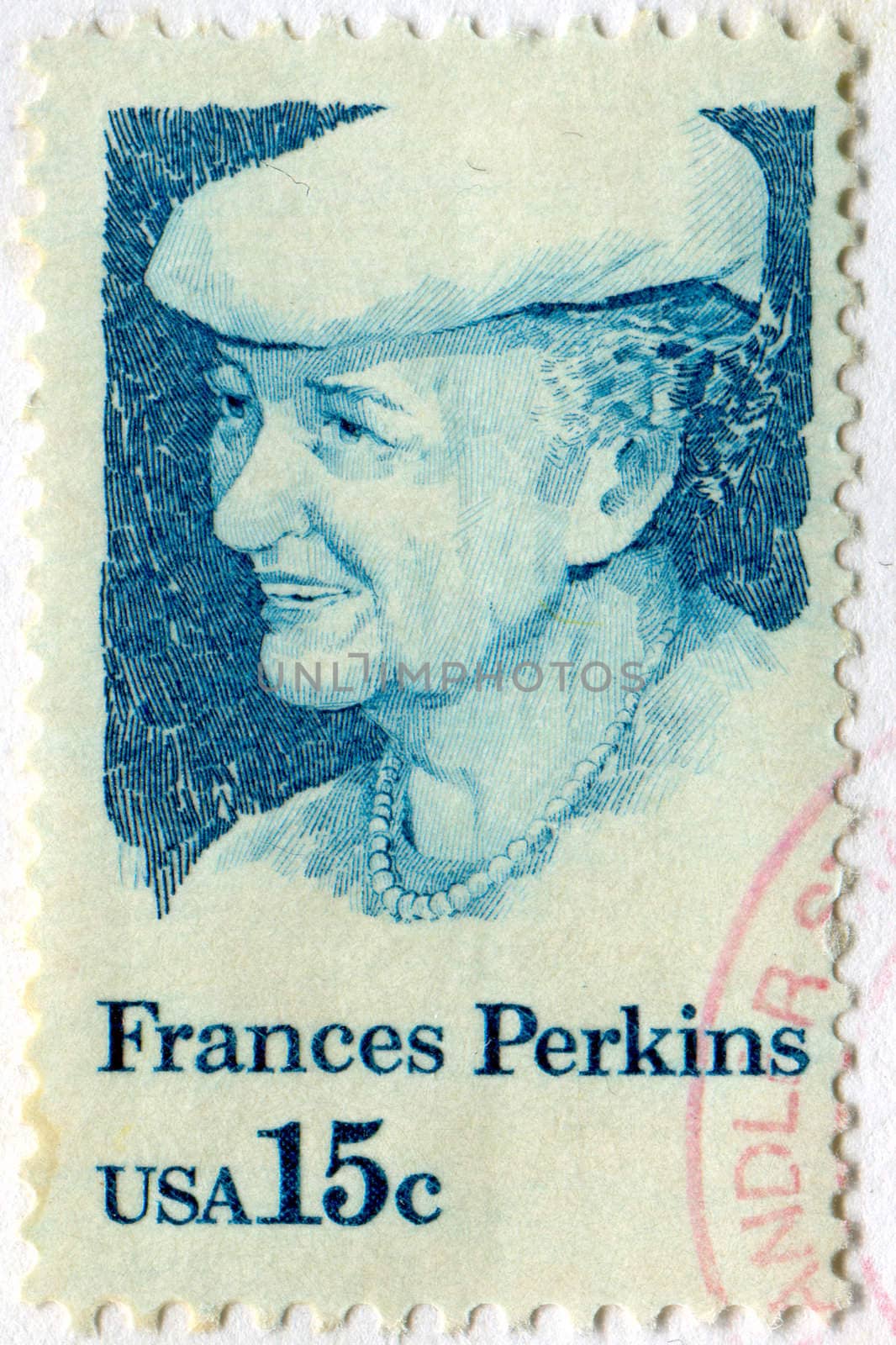 UNITED STATES - CIRCA 1981: stamp printed by United states, shows Frances Perkins, circa 1981