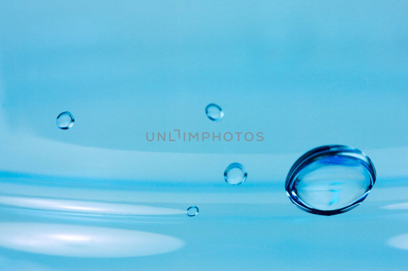 Water droplets on the surface of a bottle of bottled water
