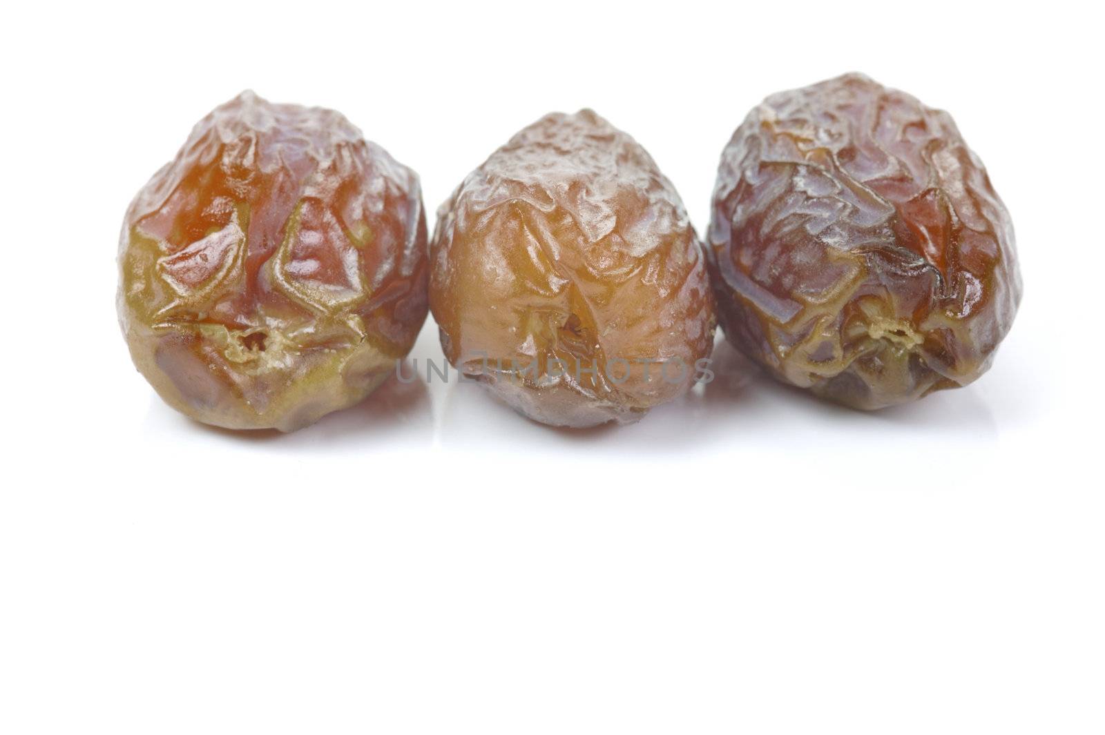 Dates isolated against a white background
