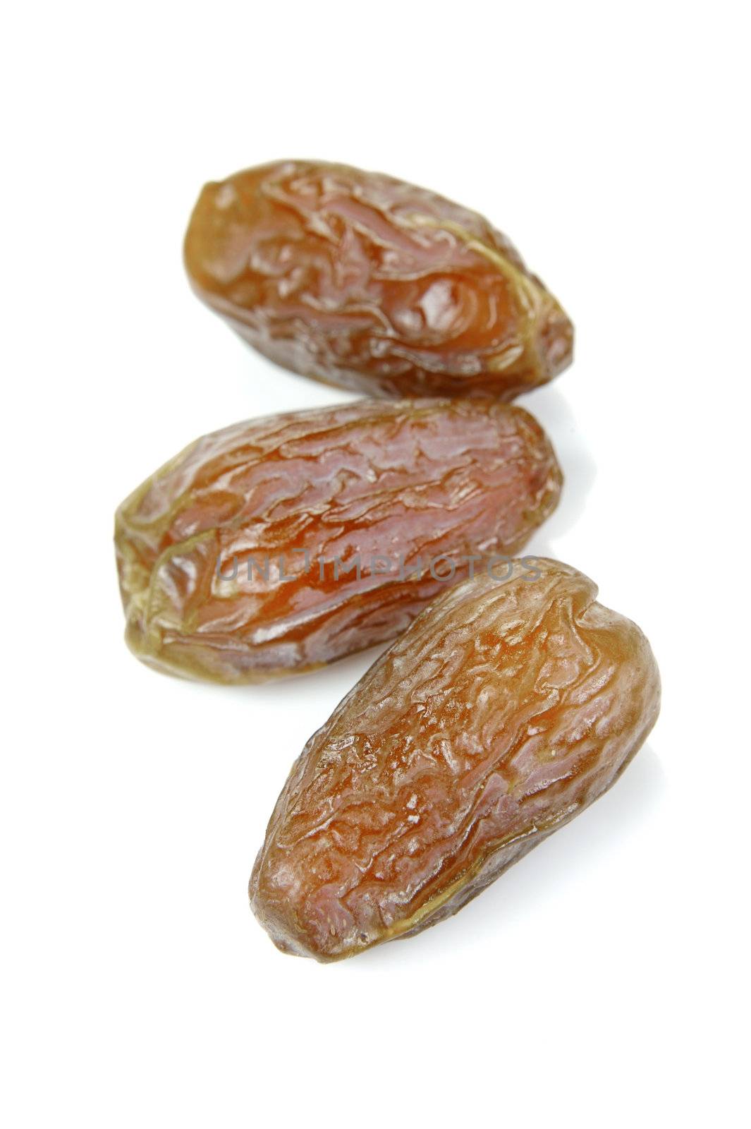 Dates isolated against a white background