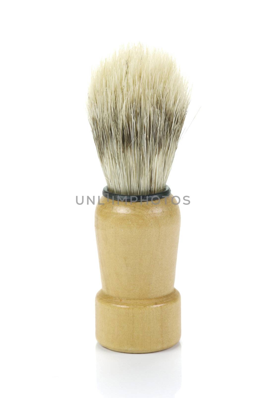 Shaving items isolated against a white background