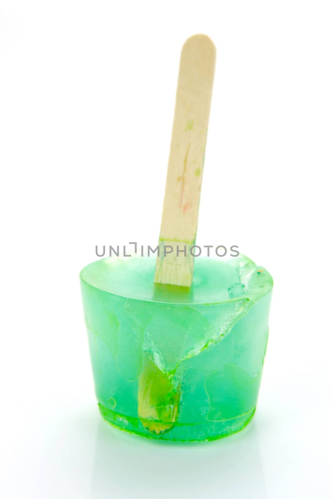 Flovored icy poles isolated against a white background