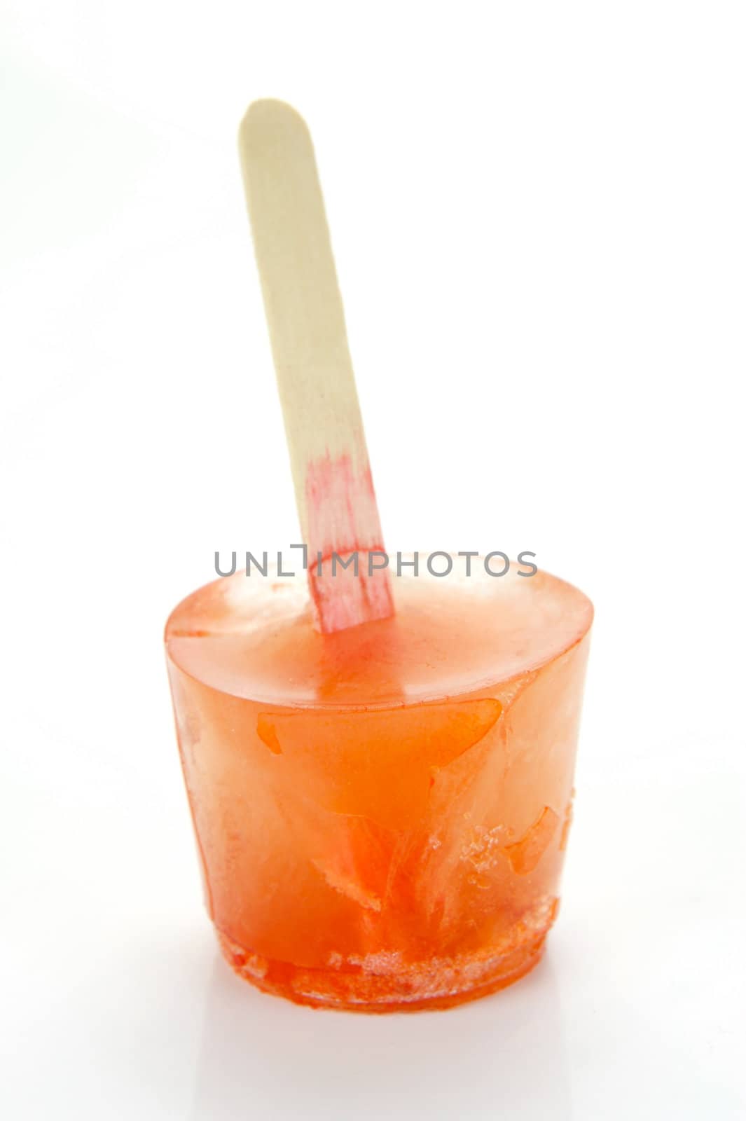 Flovored icy poles isolated against a white background