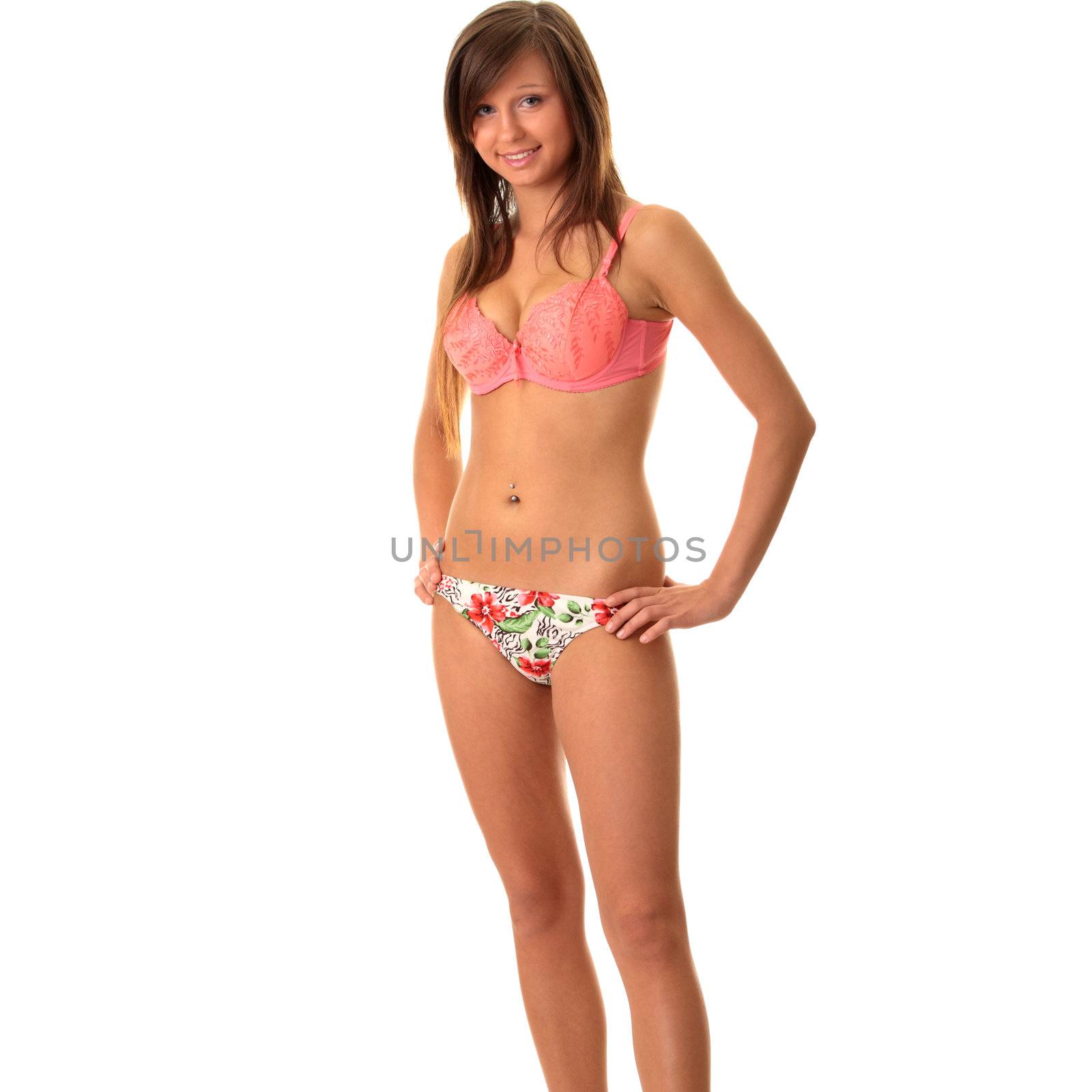 Teen Beach Girl isolated on white background