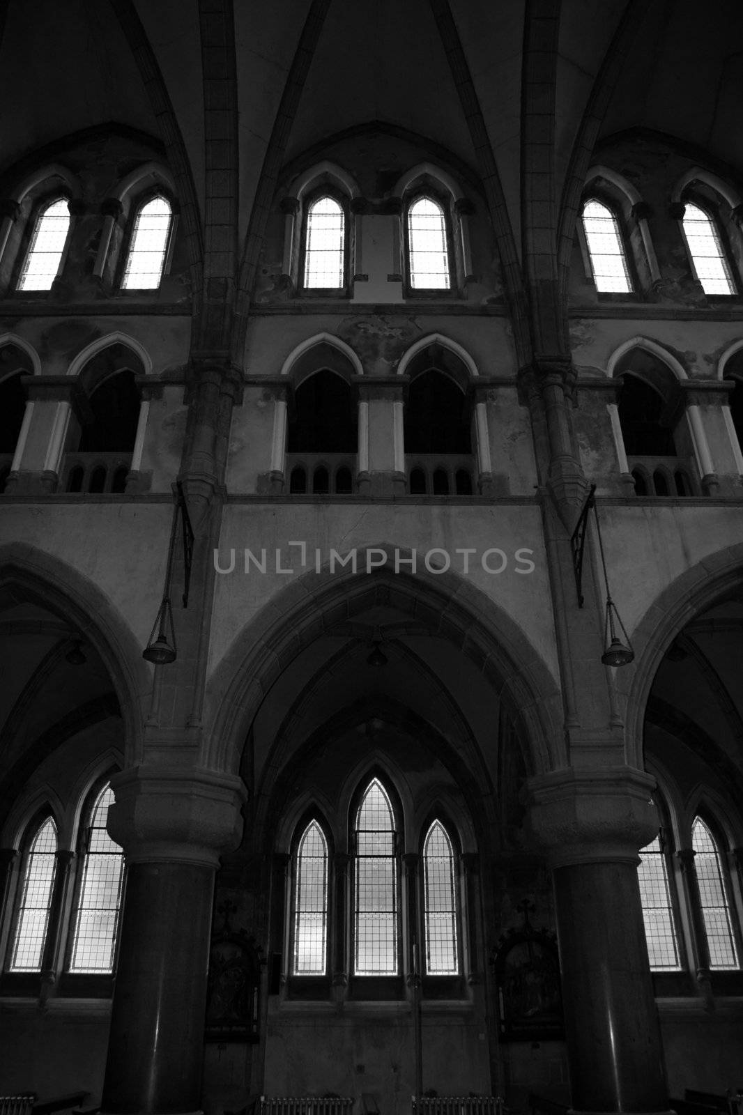 the interior of an irish church