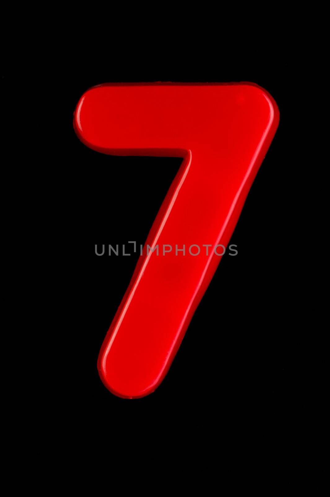 Numbers isolated against a black background
