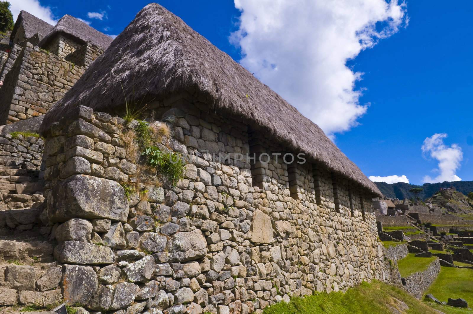 View of the archeological site of Machu Pichu