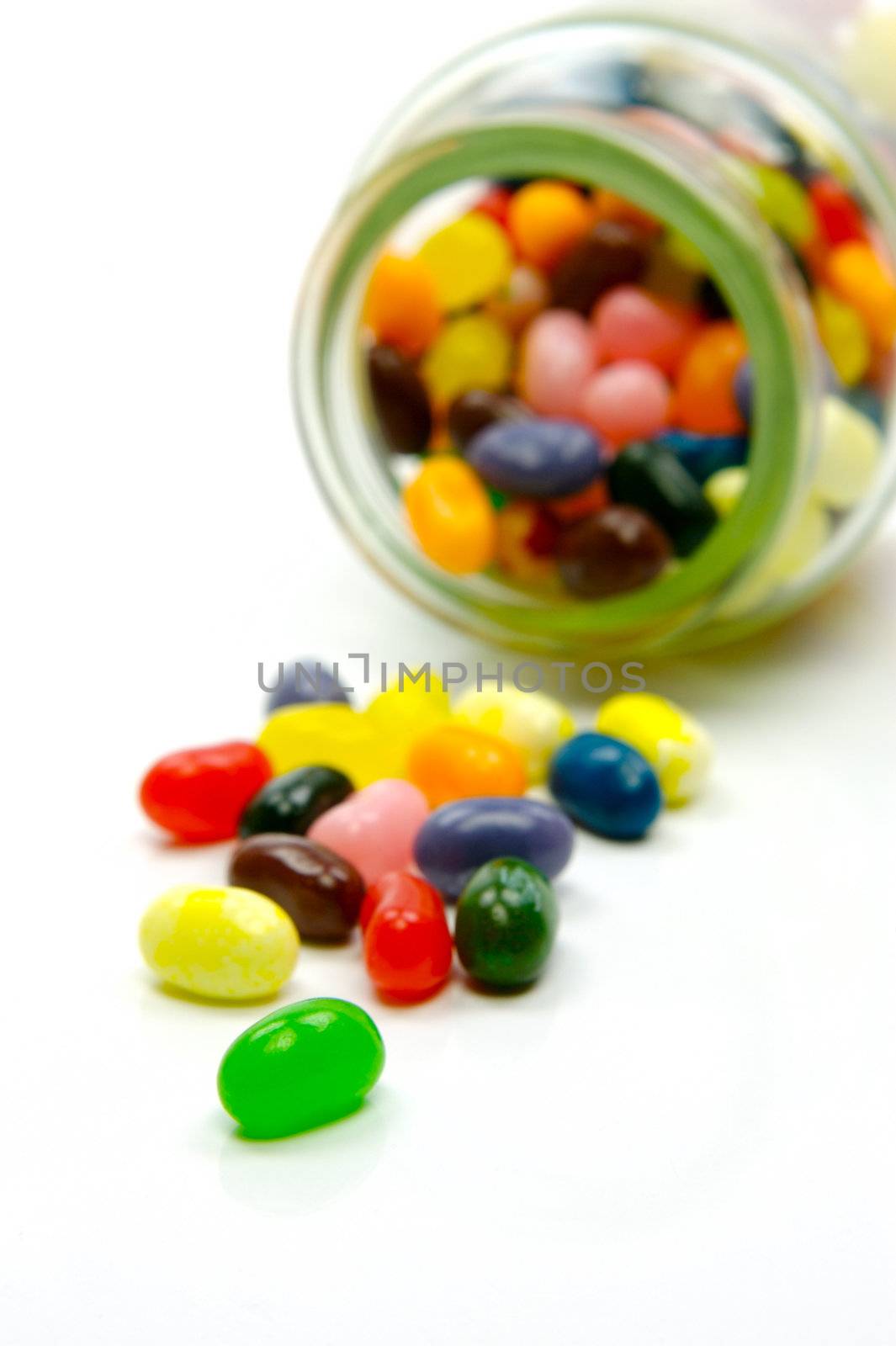 Jelly babies isolated on a white background