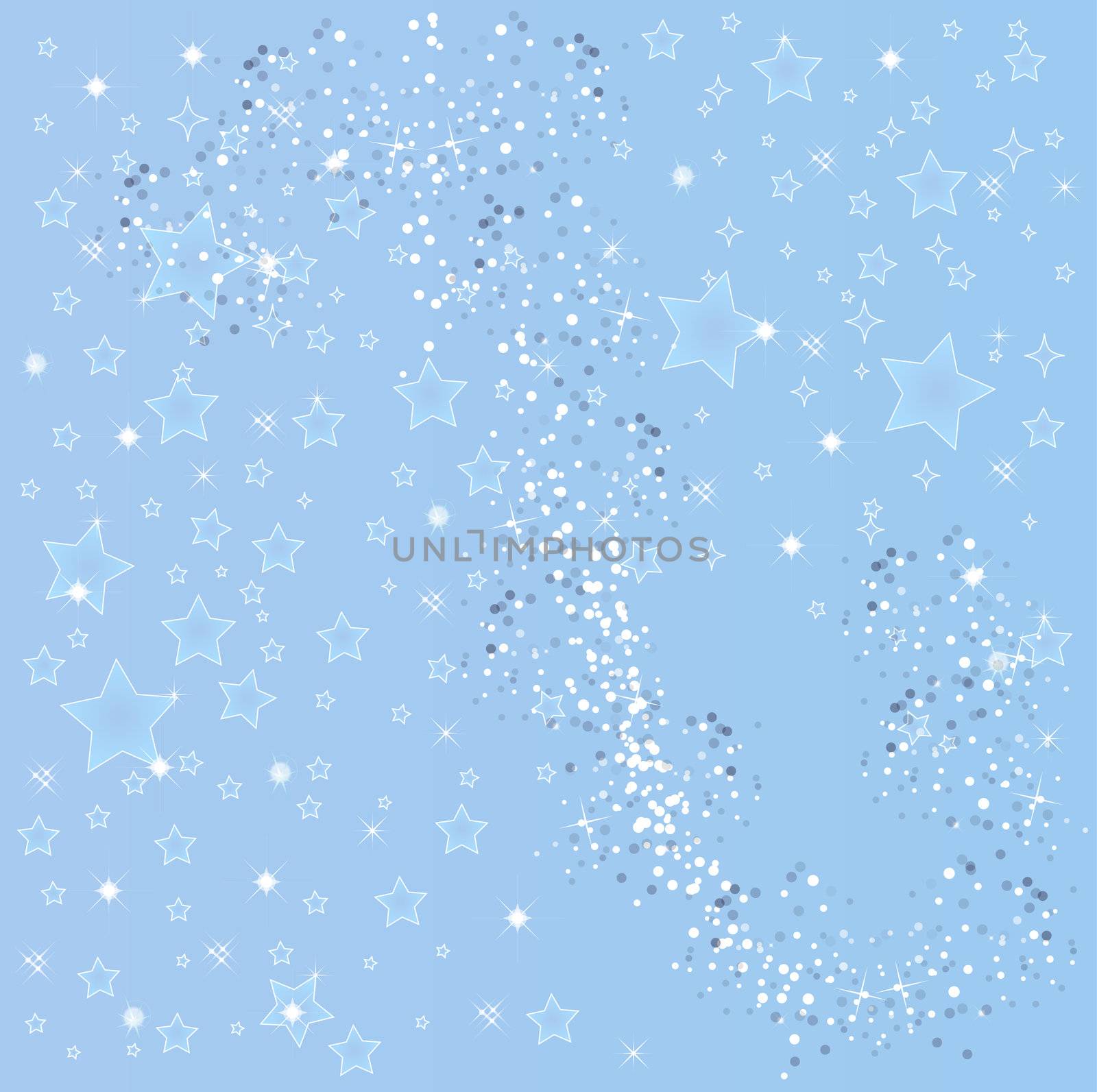a illustration of a blue star background
