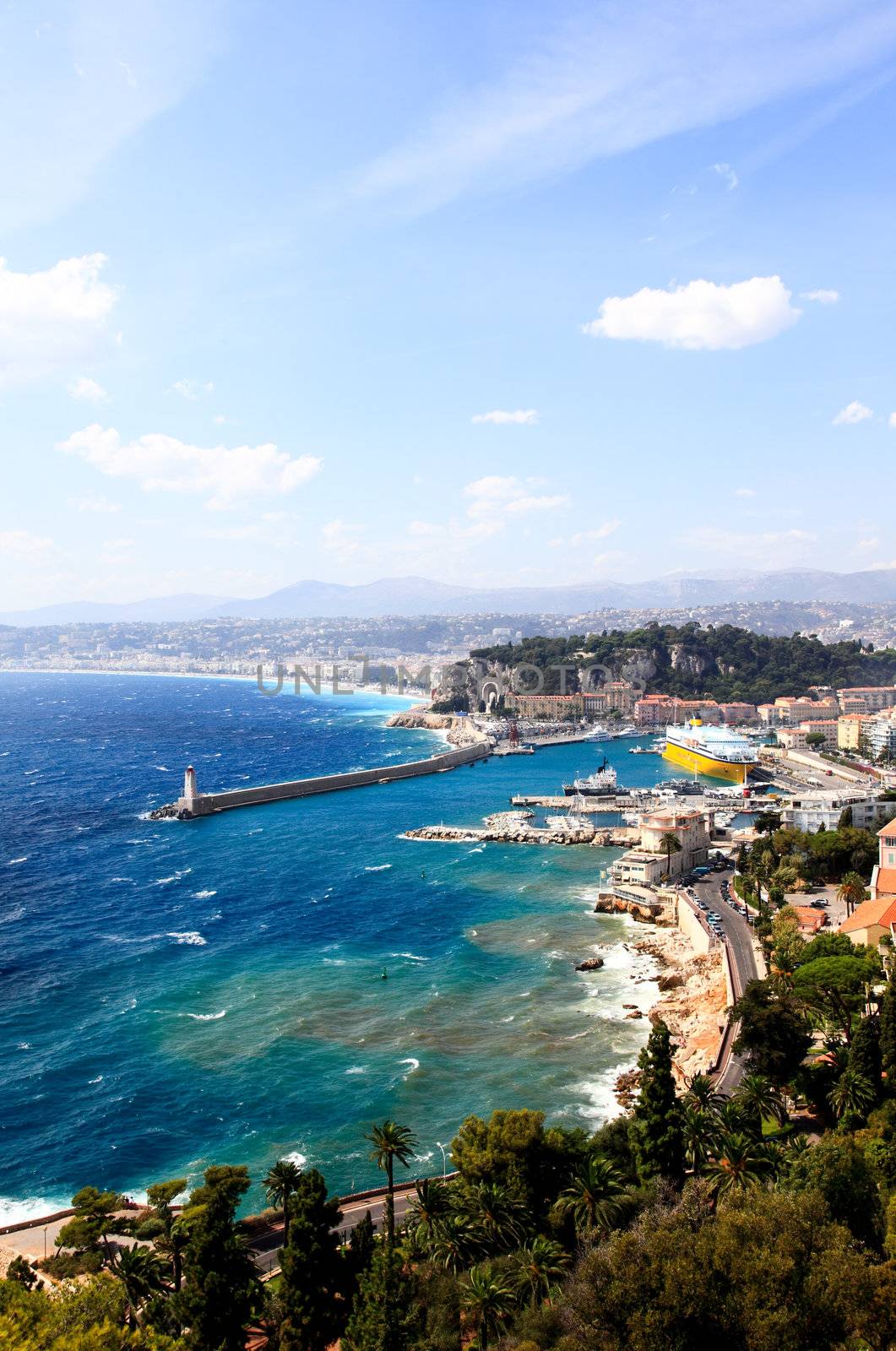 aerial view of the city of Nice France by gary718