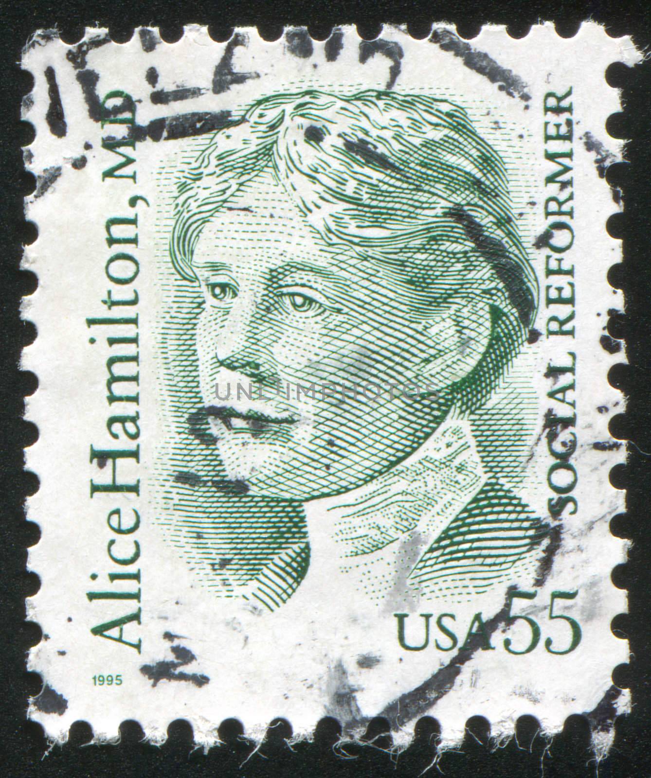 UNITED STATES - CIRCA 1995: stamp printed by United states, shows Alice Hamilton, circa 1995