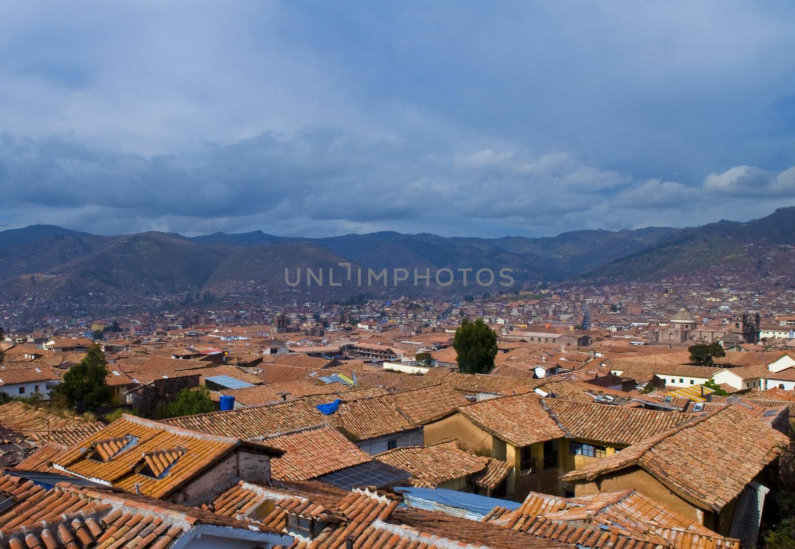 View of the Peruvian city of Cusco the former capital of the Incan empire and "unesco" world heritage site