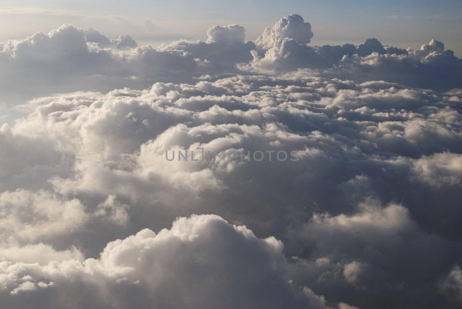 Looking DOWN at clouds from a jet