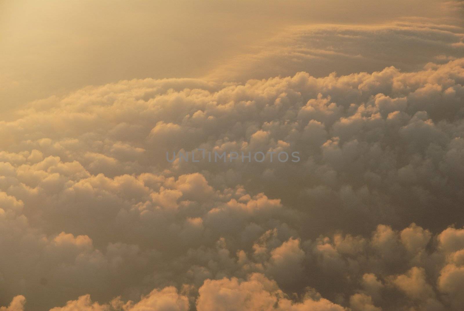 Looking DOWN at clouds from a jet