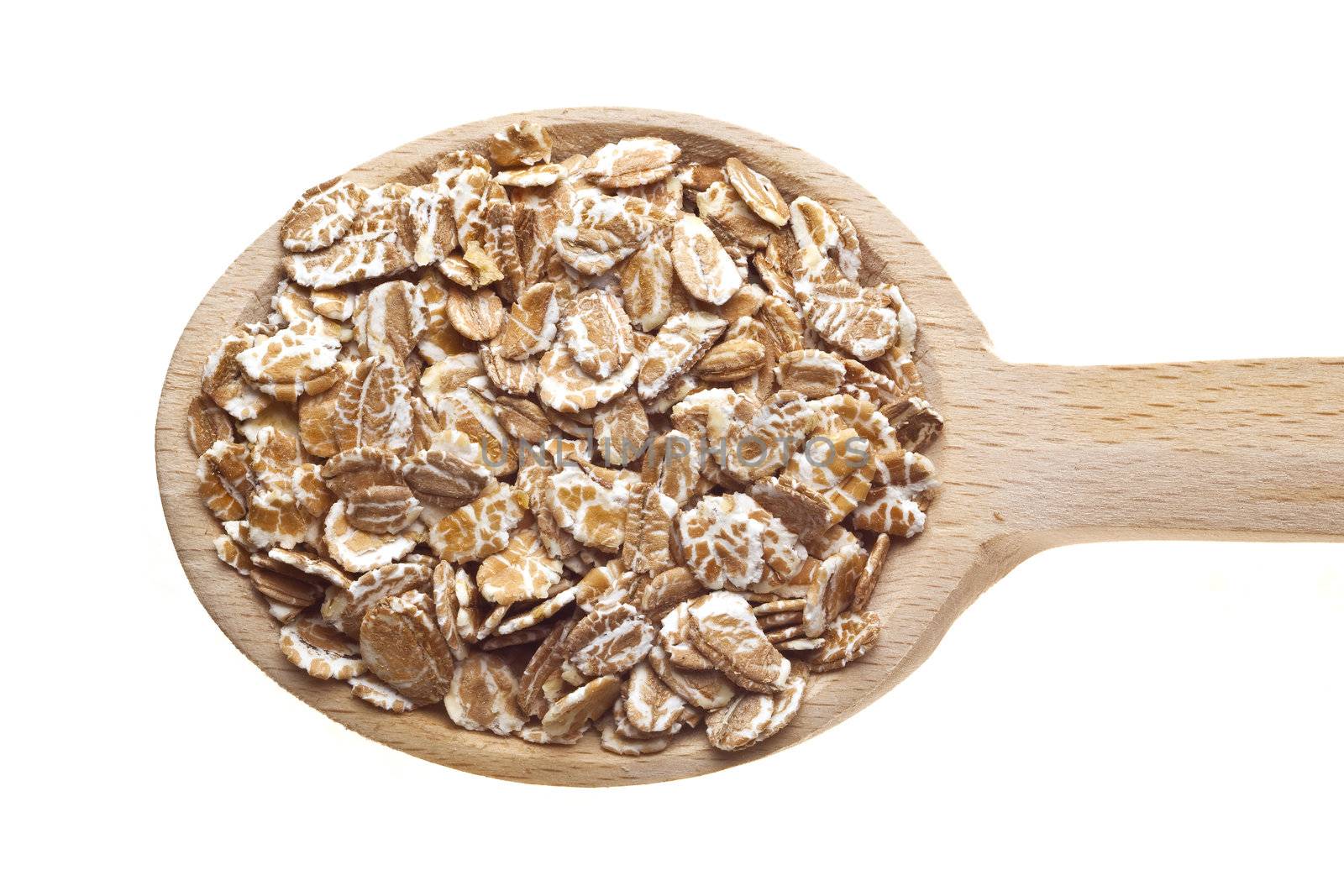 Herbs and spices on wooden spoons - corn flakes by adamr