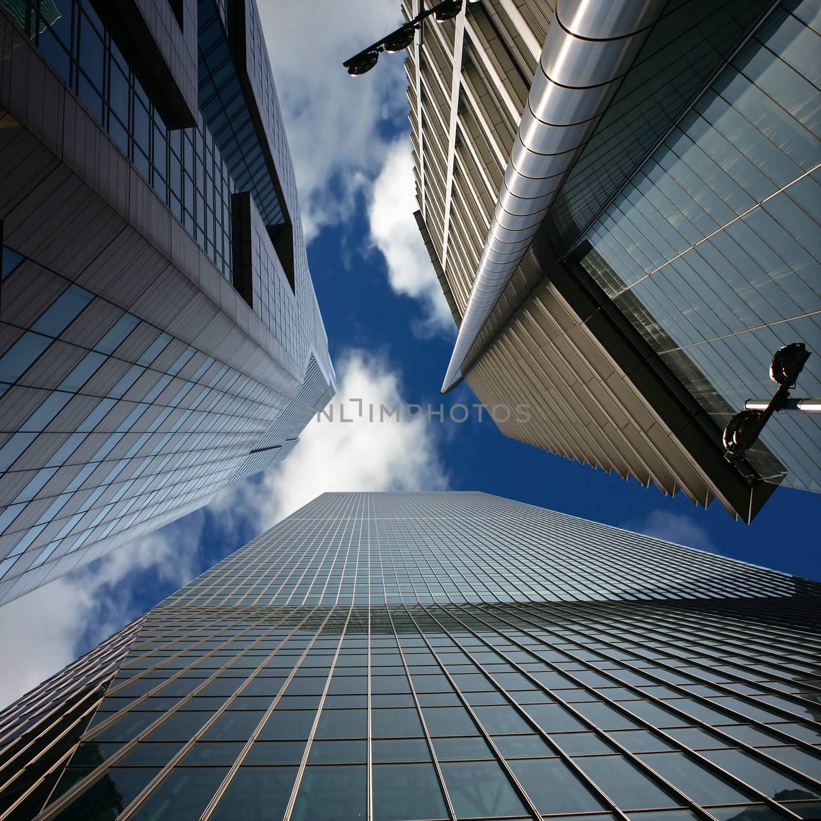 Modern Skyscrapers with Sky and Clouds