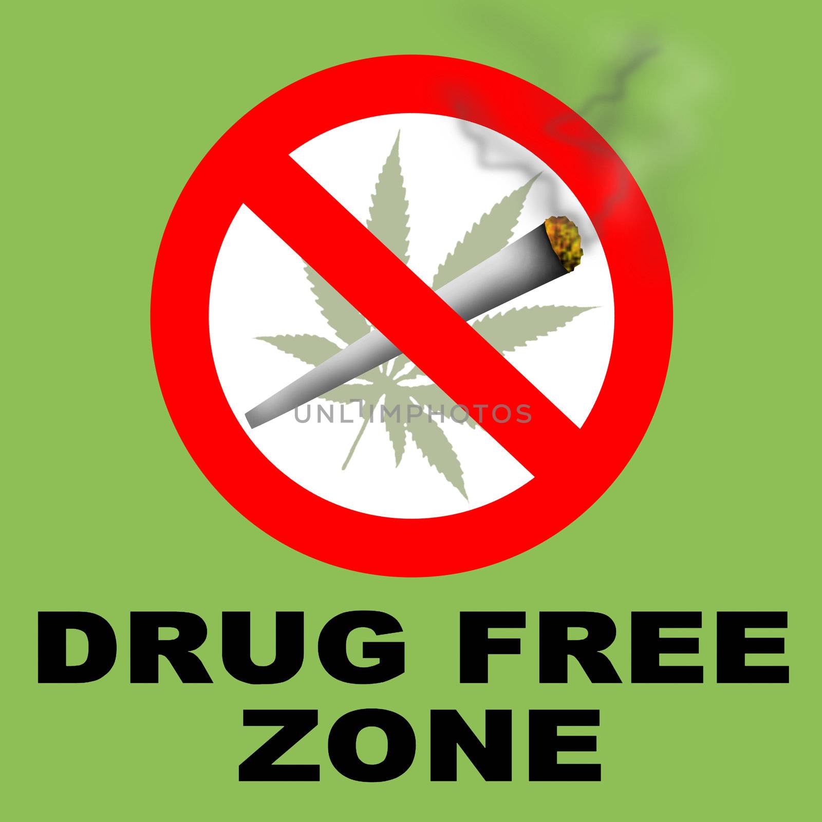 A Drug Free Zone Sign