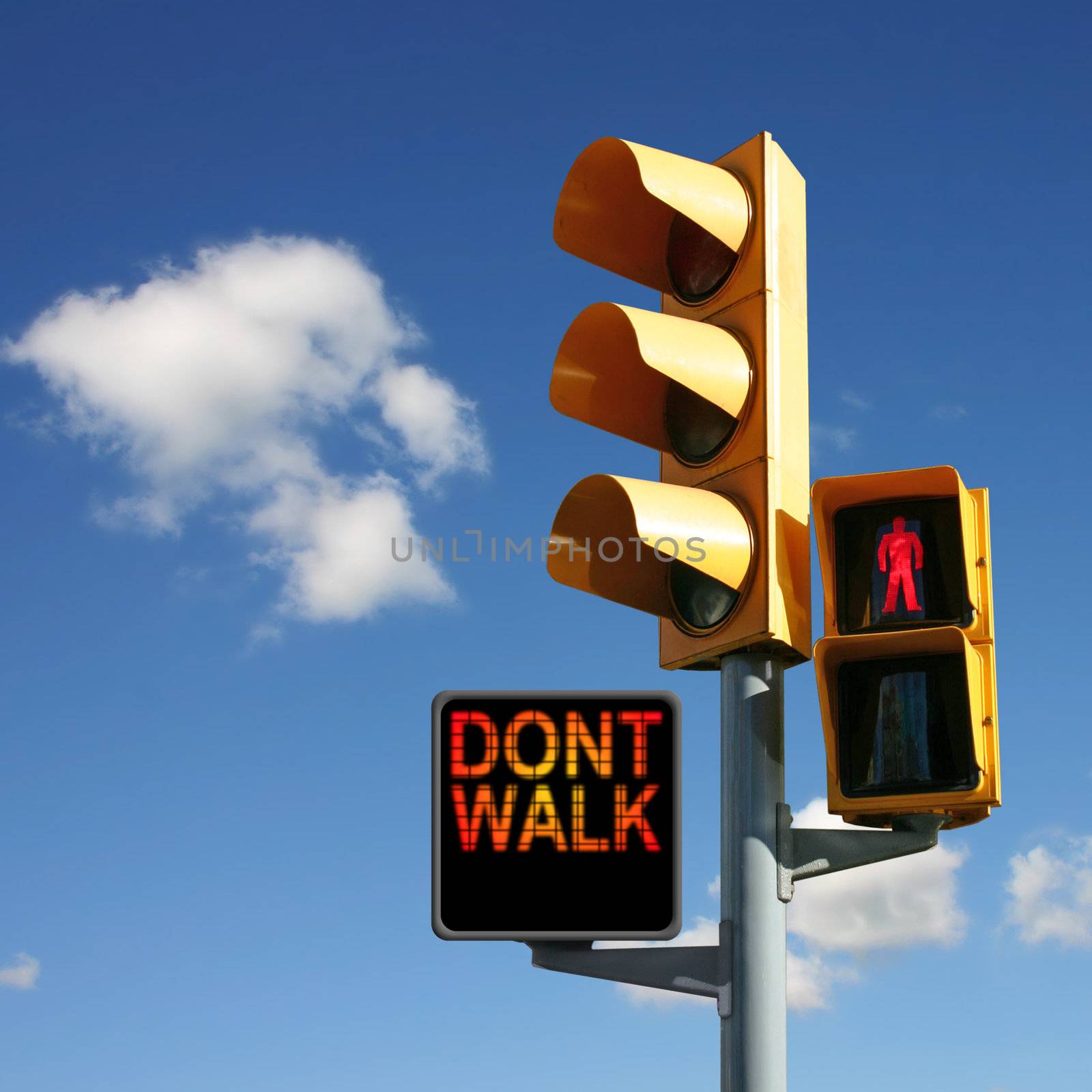 Traffic Lights with Don't Walk and Red Man