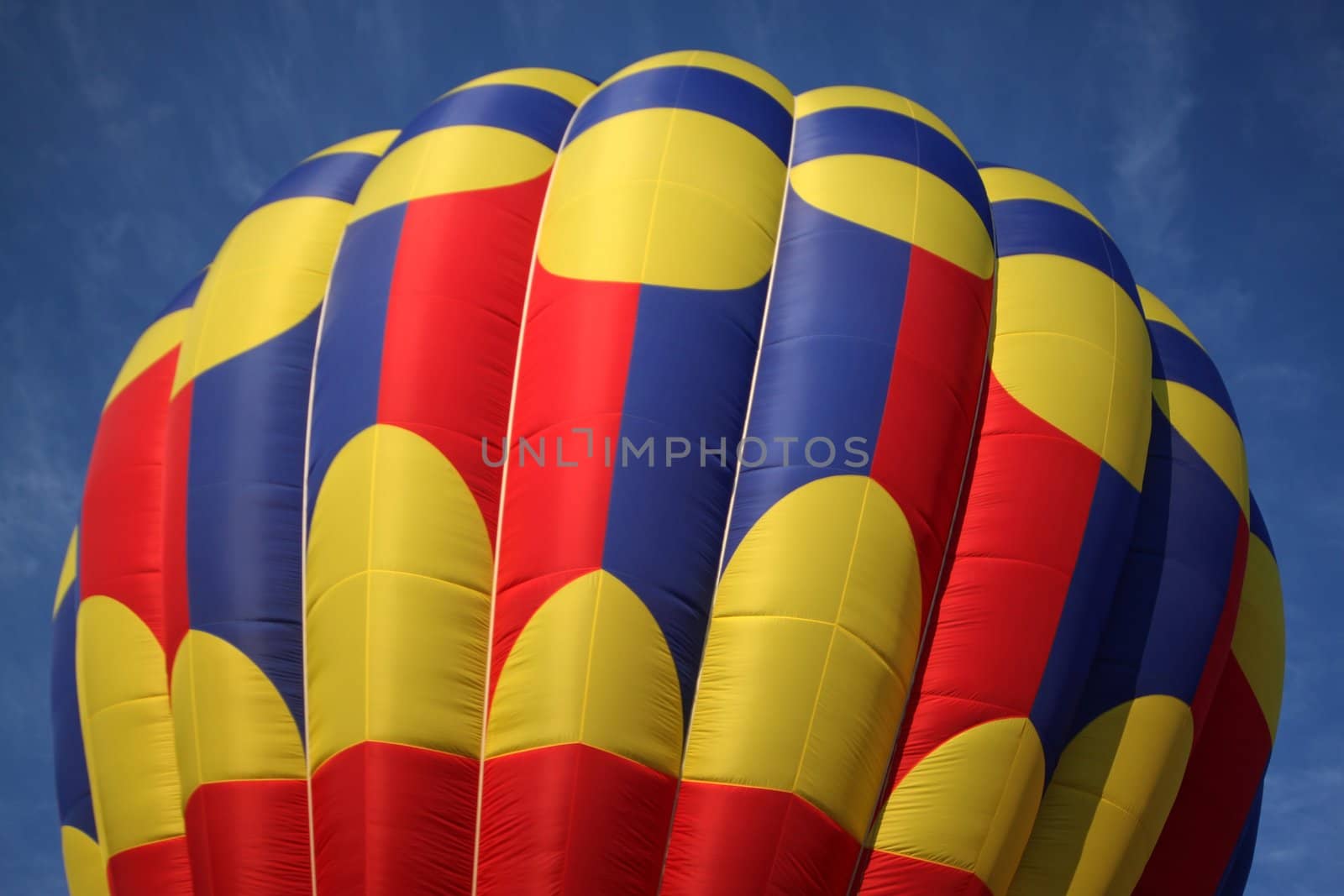 Close up of top of a hot air balloon