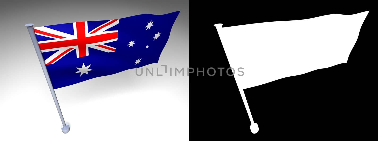 Australia flag on a pole by shkyo30