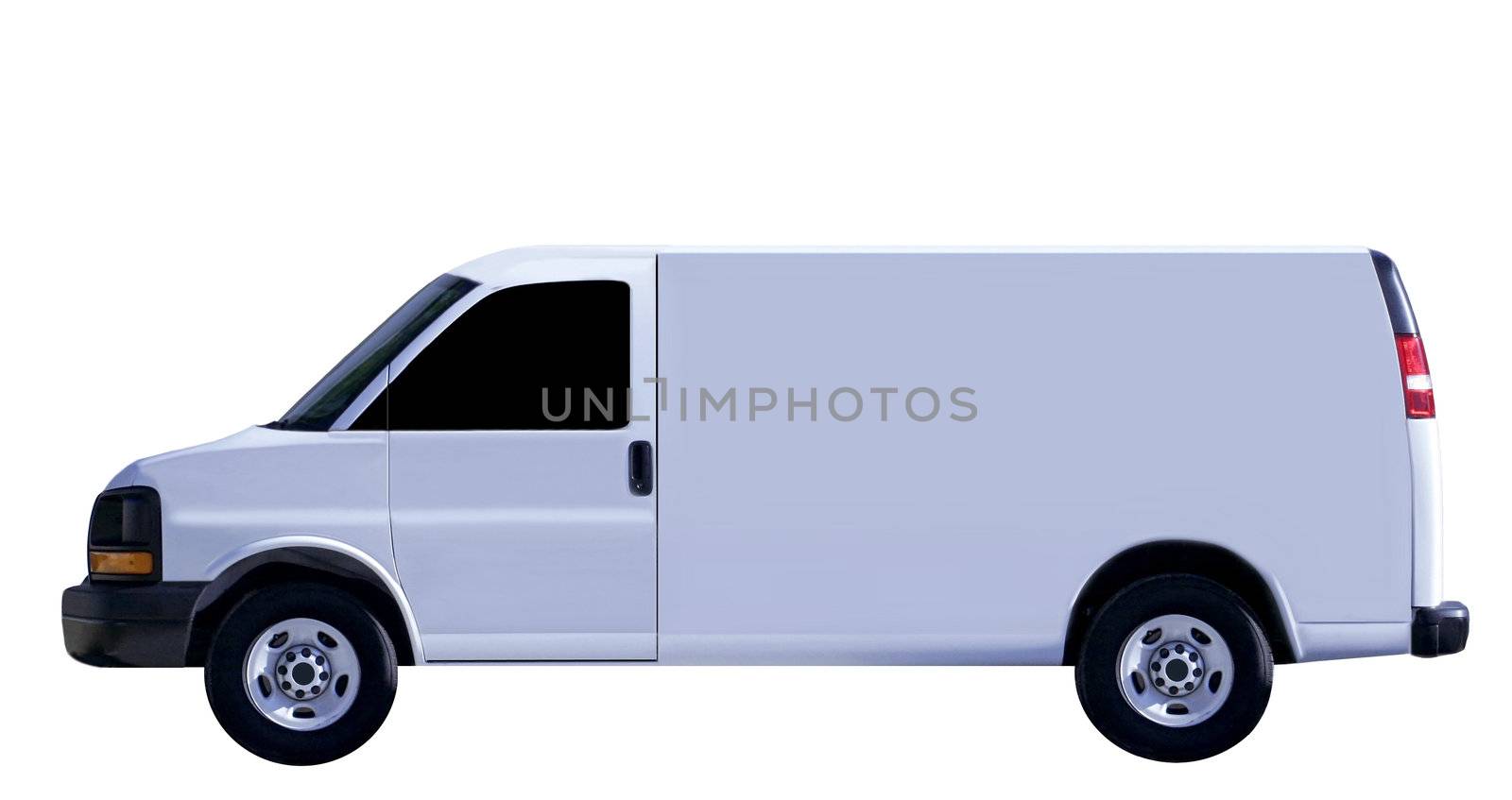 Delivery or service van you can customize with your name message or logo on that is isolated from the background. 