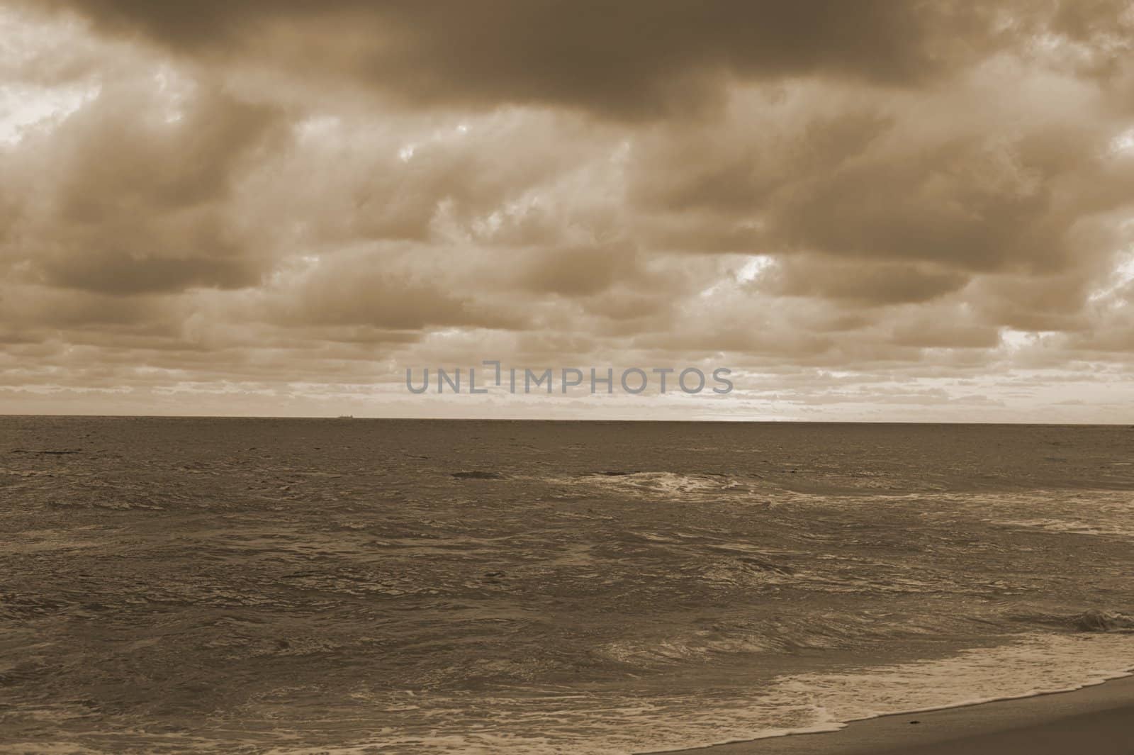 Stormy clouds above Indian ocean. Sri Lanka