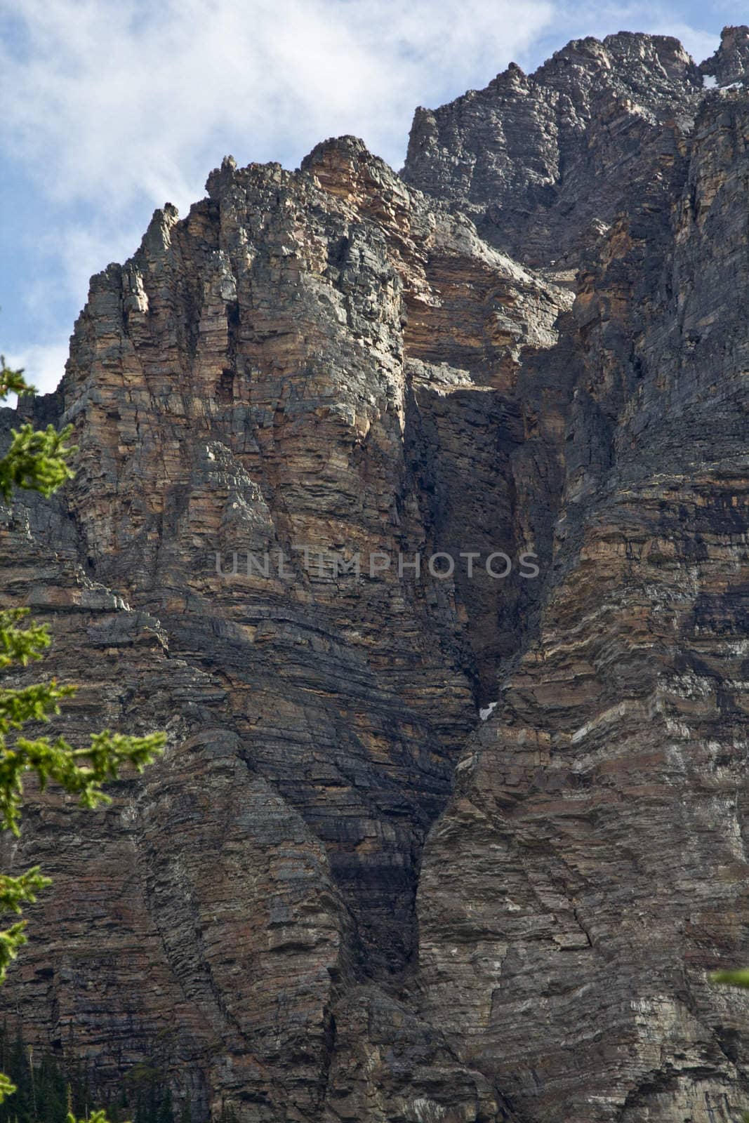 One of the mountains of the Canadian segment of the North American Rocky Mountains range