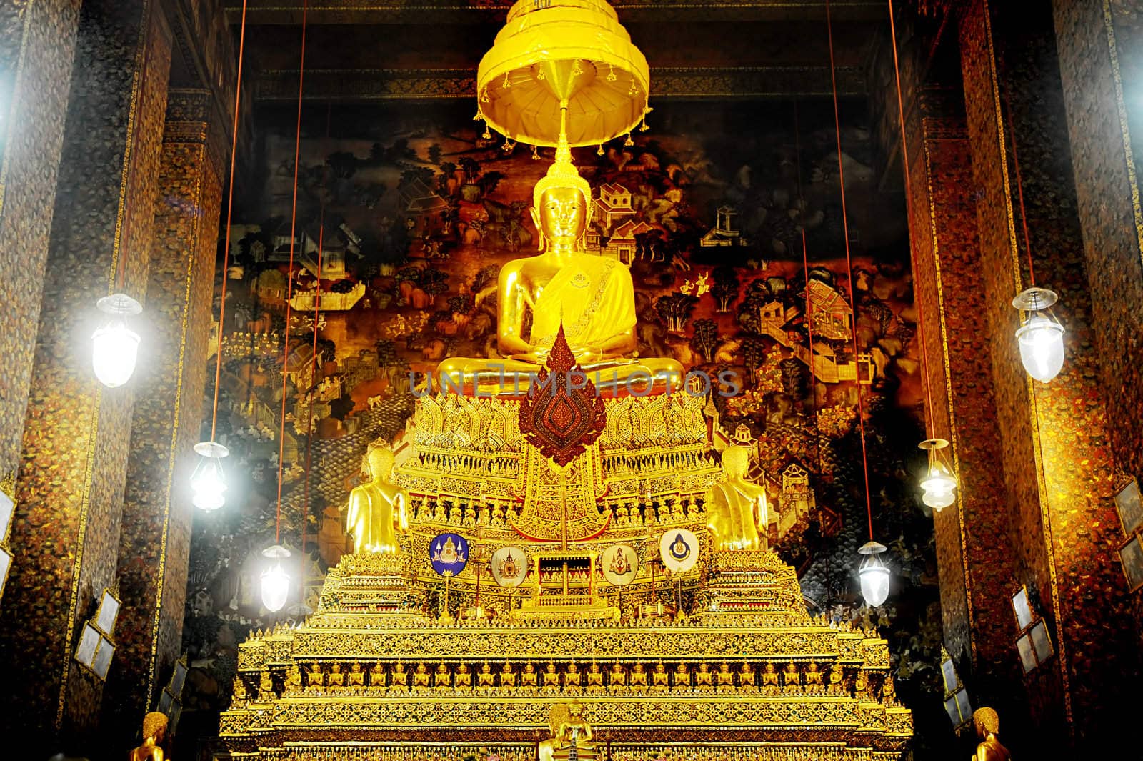 Buddha inside Wat Phra Kaeo Temple, bangkok, Thailand.