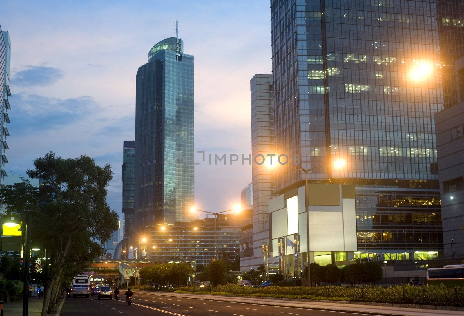 Jakarta Central at beautiful sunset. Indonesia