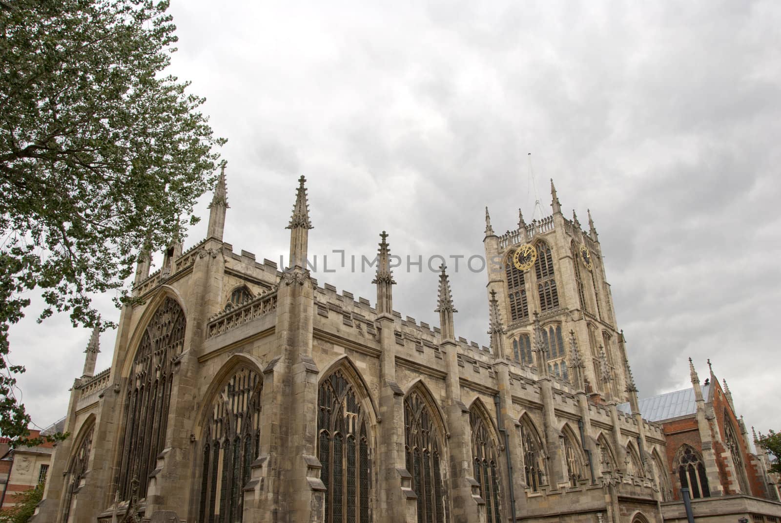 The Ornate Church an d Clocktower of Holy Trinity Hull Yorkshire