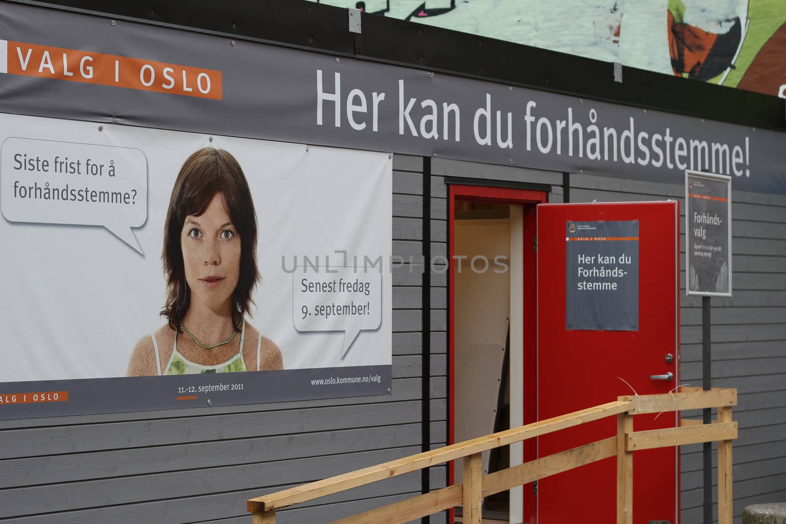 A polling station during the norwegian election campaign 2011.