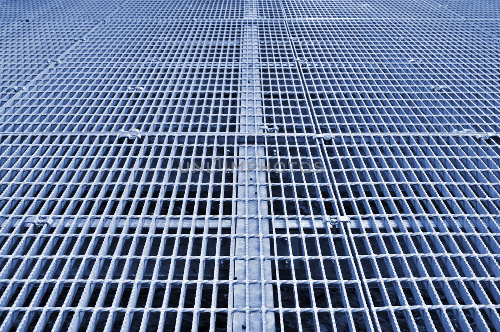 metal grid walkway by clearviewstock