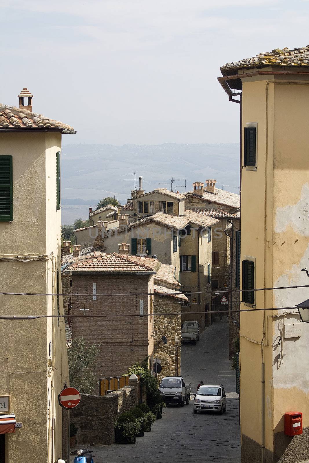 lovely tuscan street by miradrozdowski