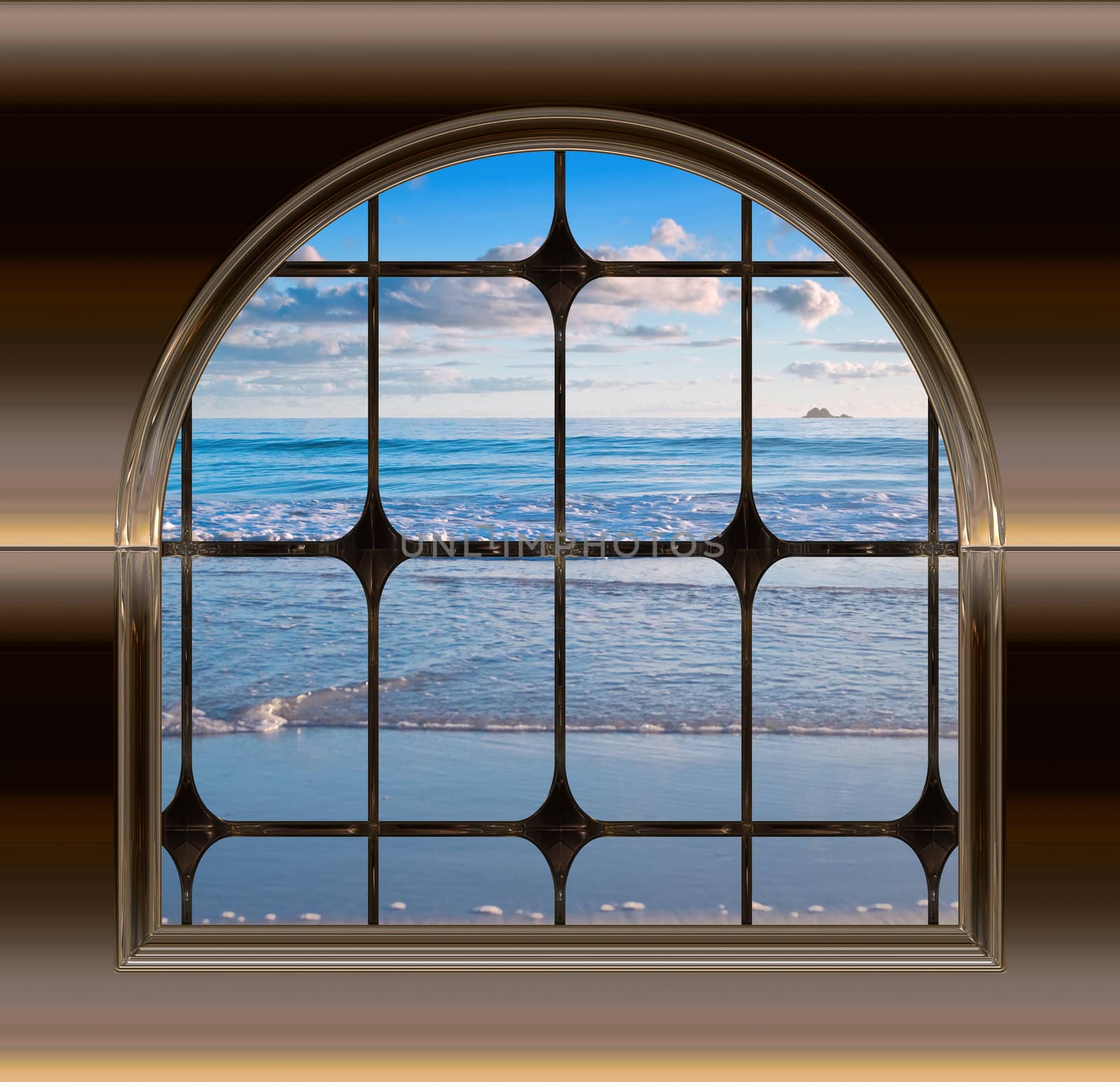 beach through the window by clearviewstock