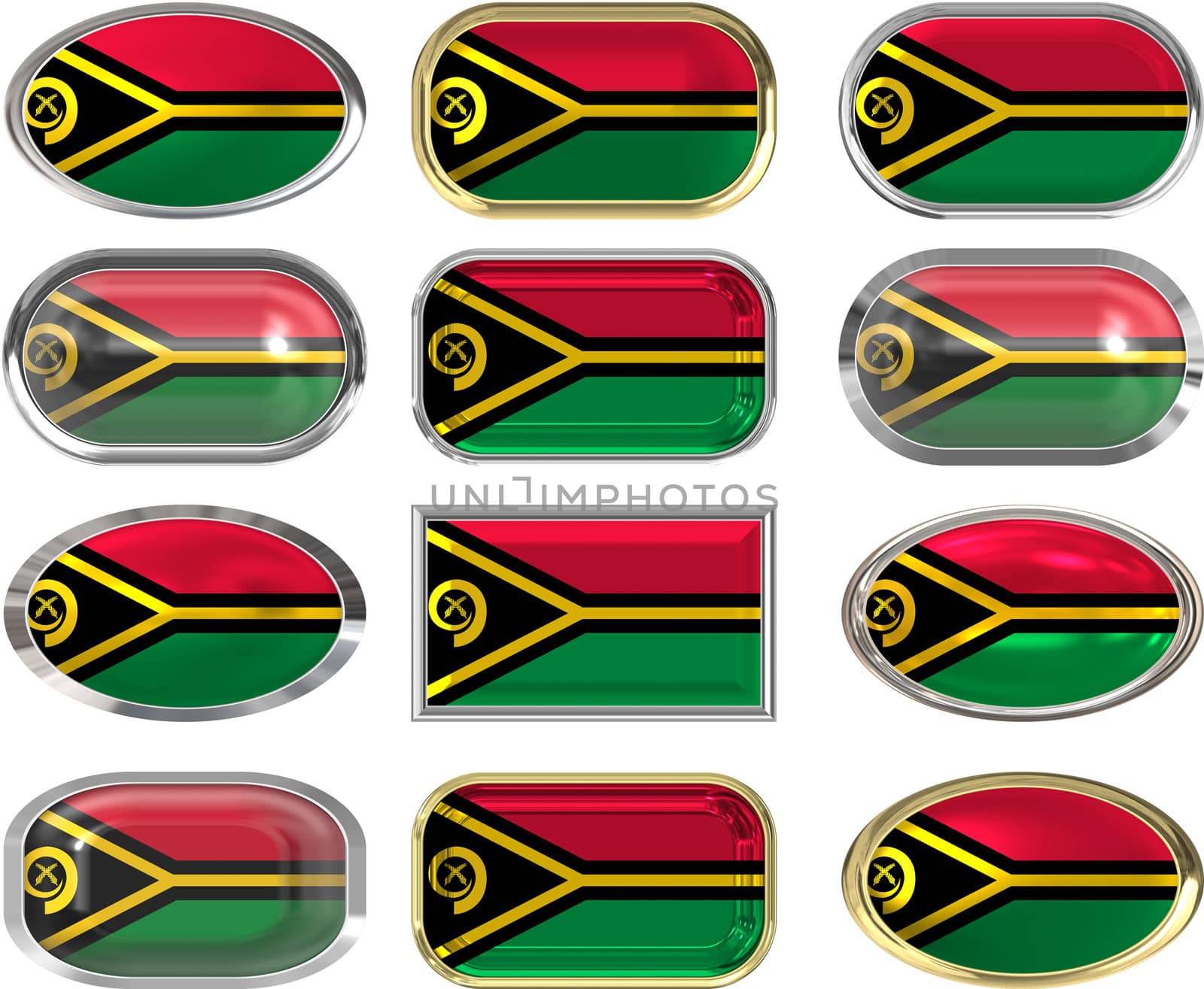 twelve buttons of the Flag of Vanuatu by clearviewstock