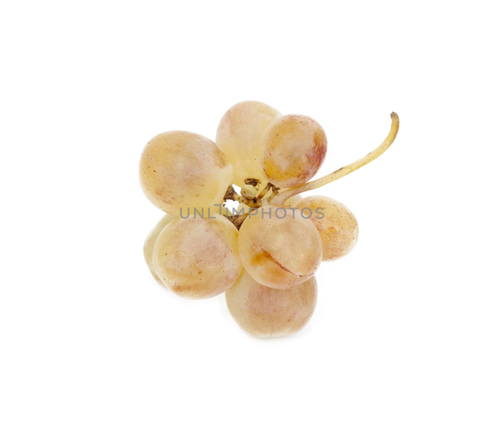 Fresh red grapes. Isolated on white  by schankz