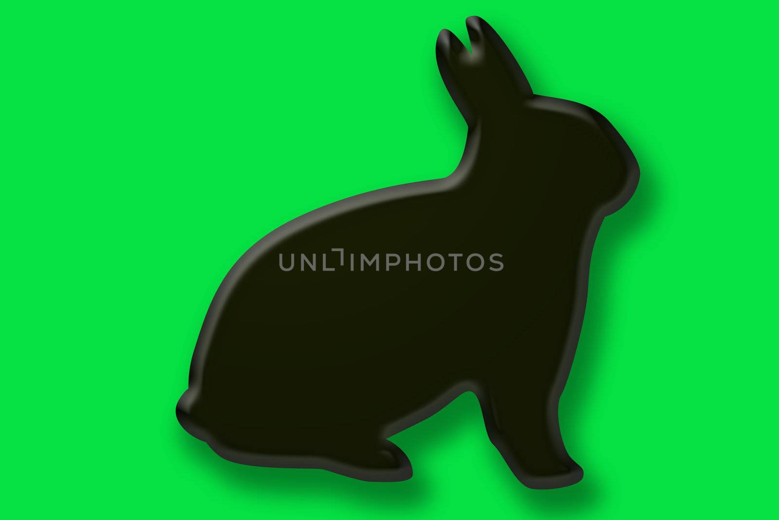 hare on green background