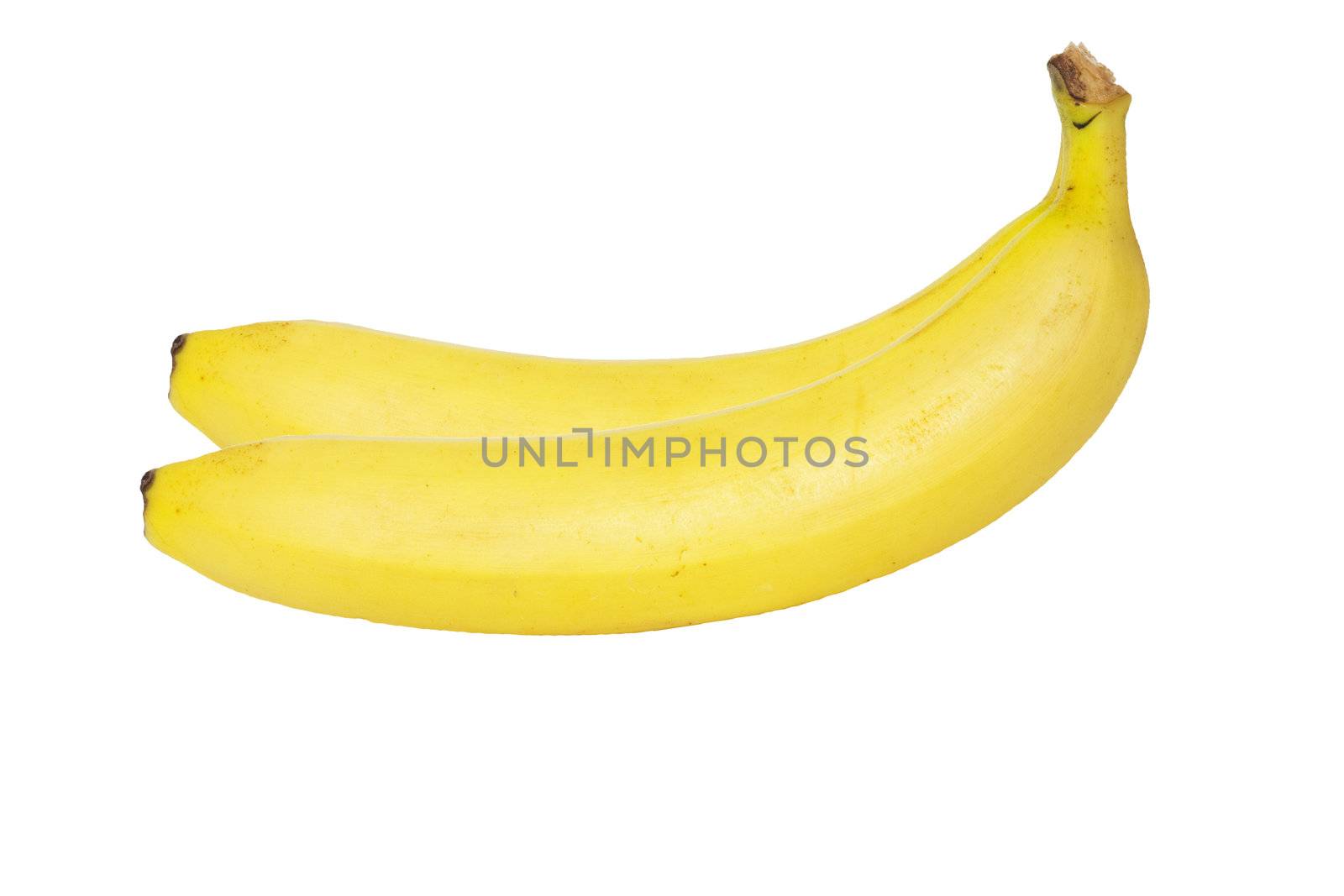 two mature bananas insulated on white background by schankz