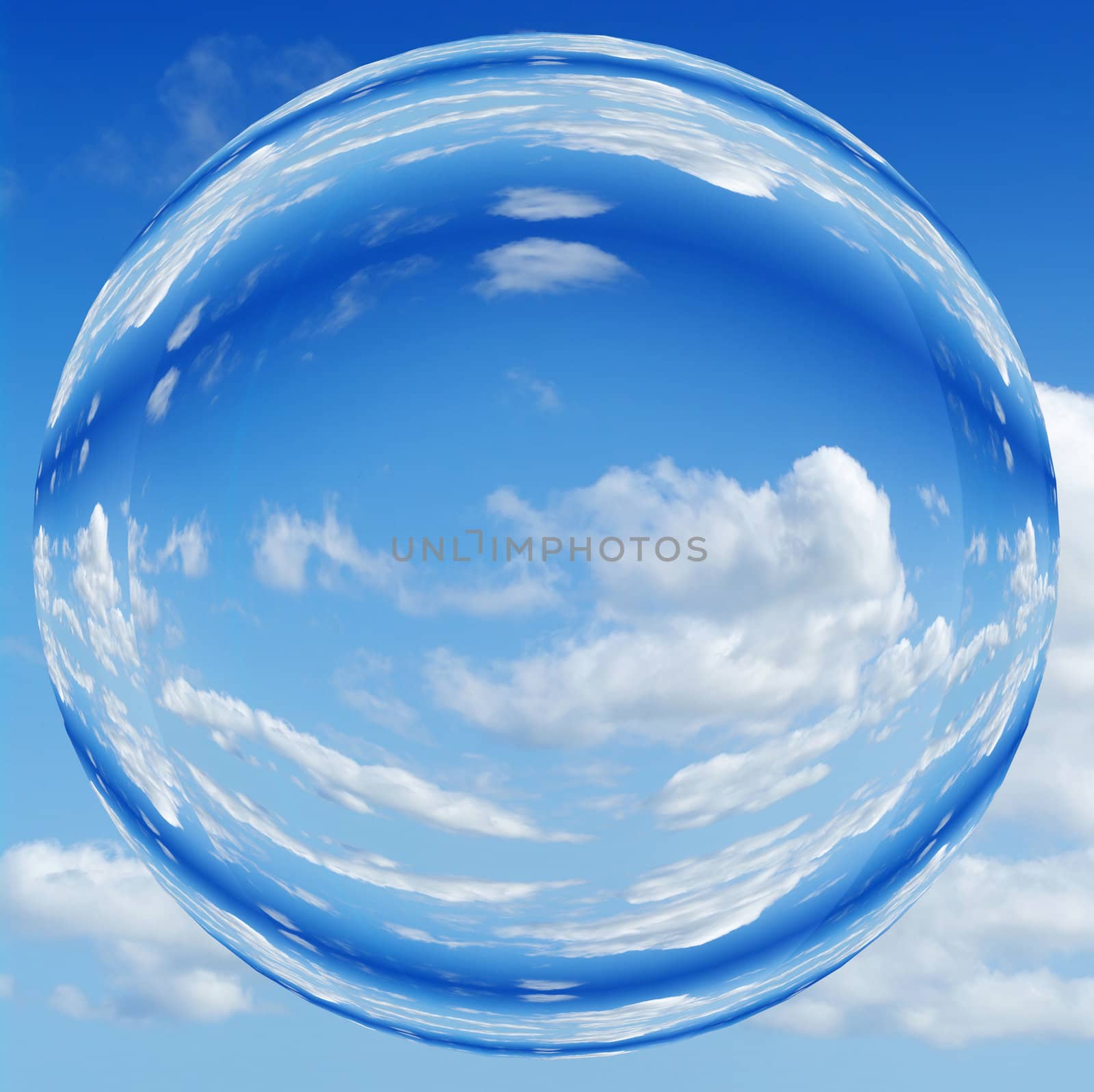 blue sky orb ball bubble by clearviewstock