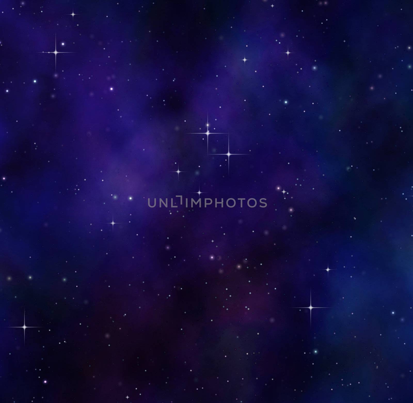 great artistic space background with flared stars