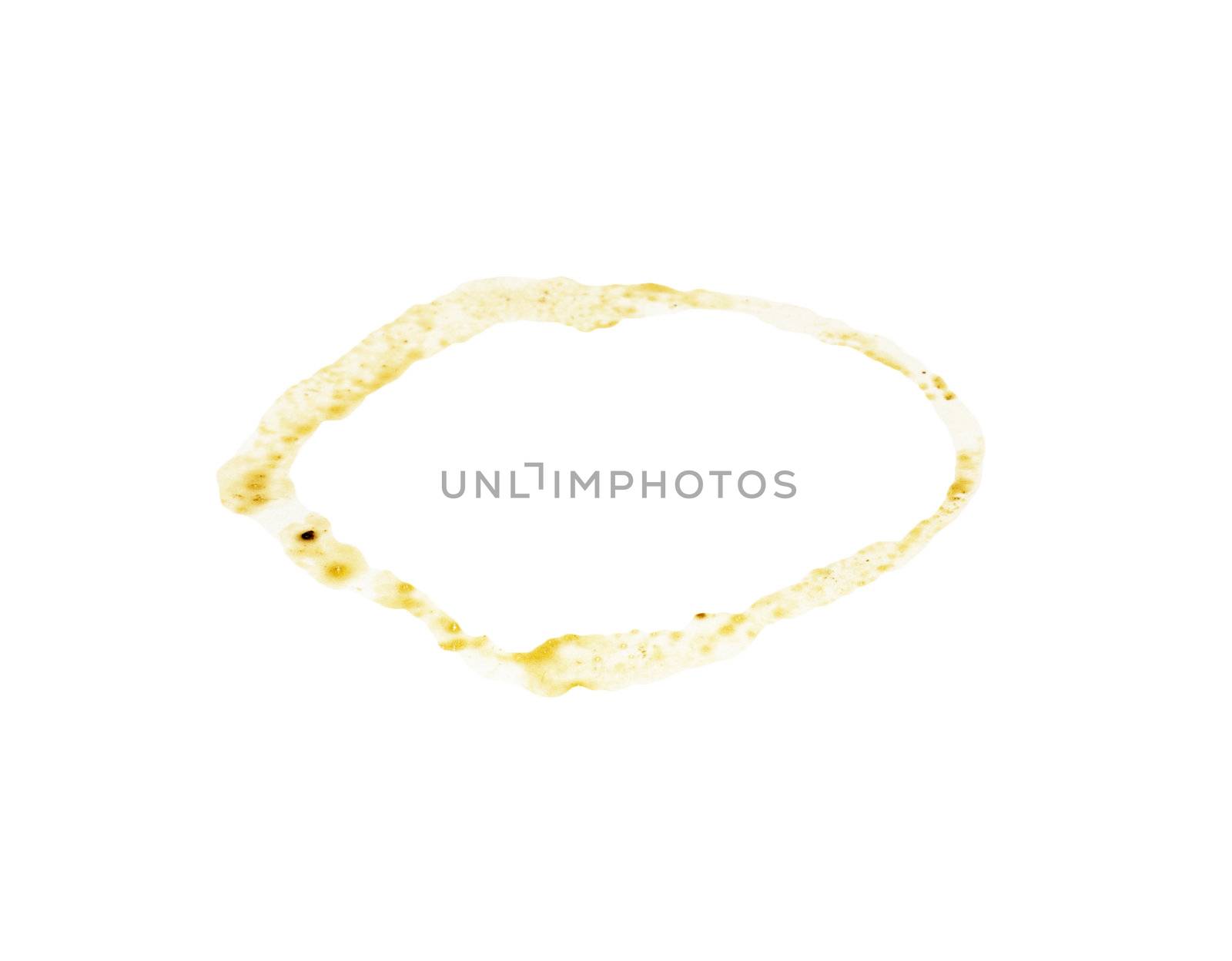 close up of coffee cup marks on white background  by schankz