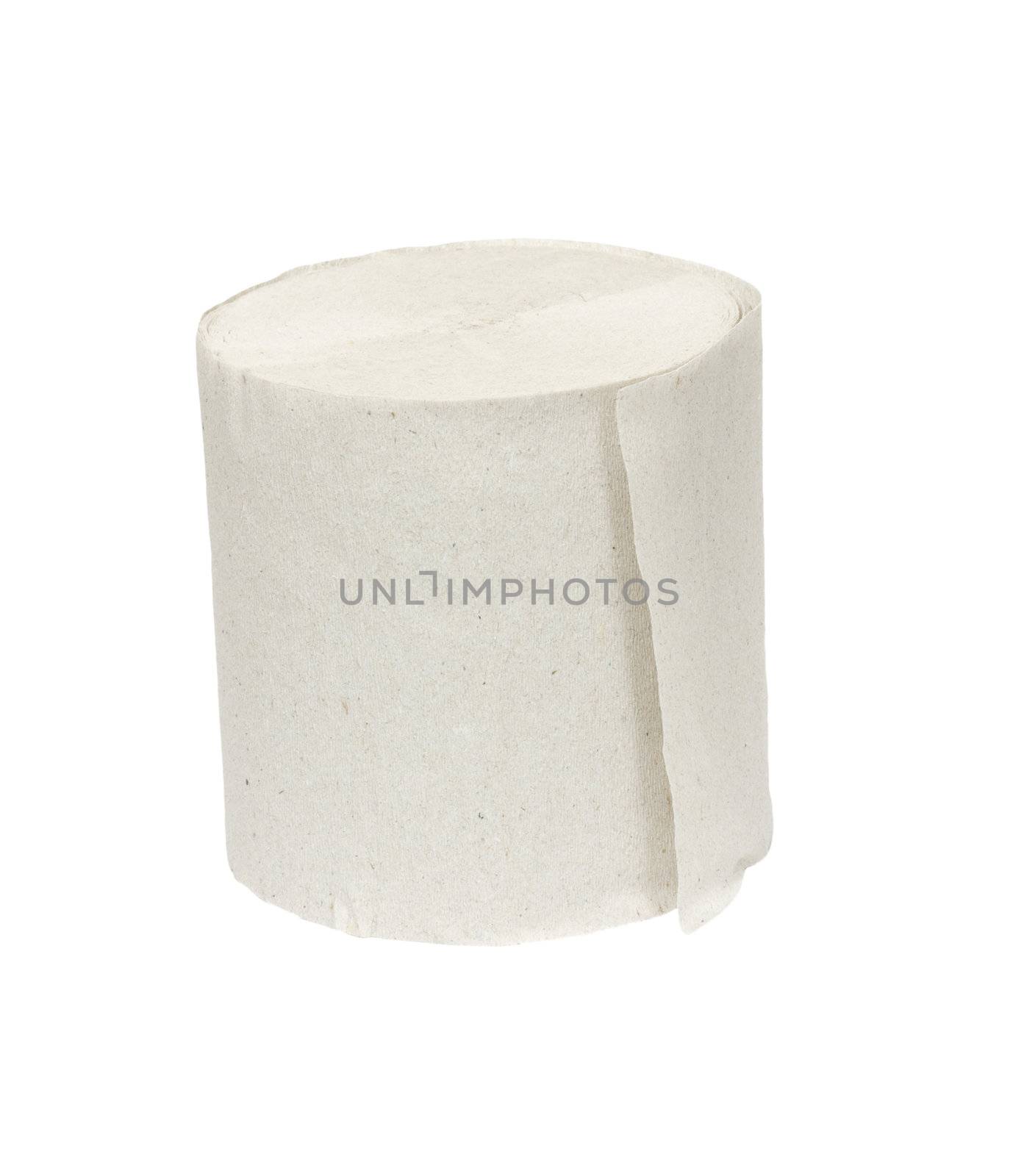 Toilet paper isolated on white bg 