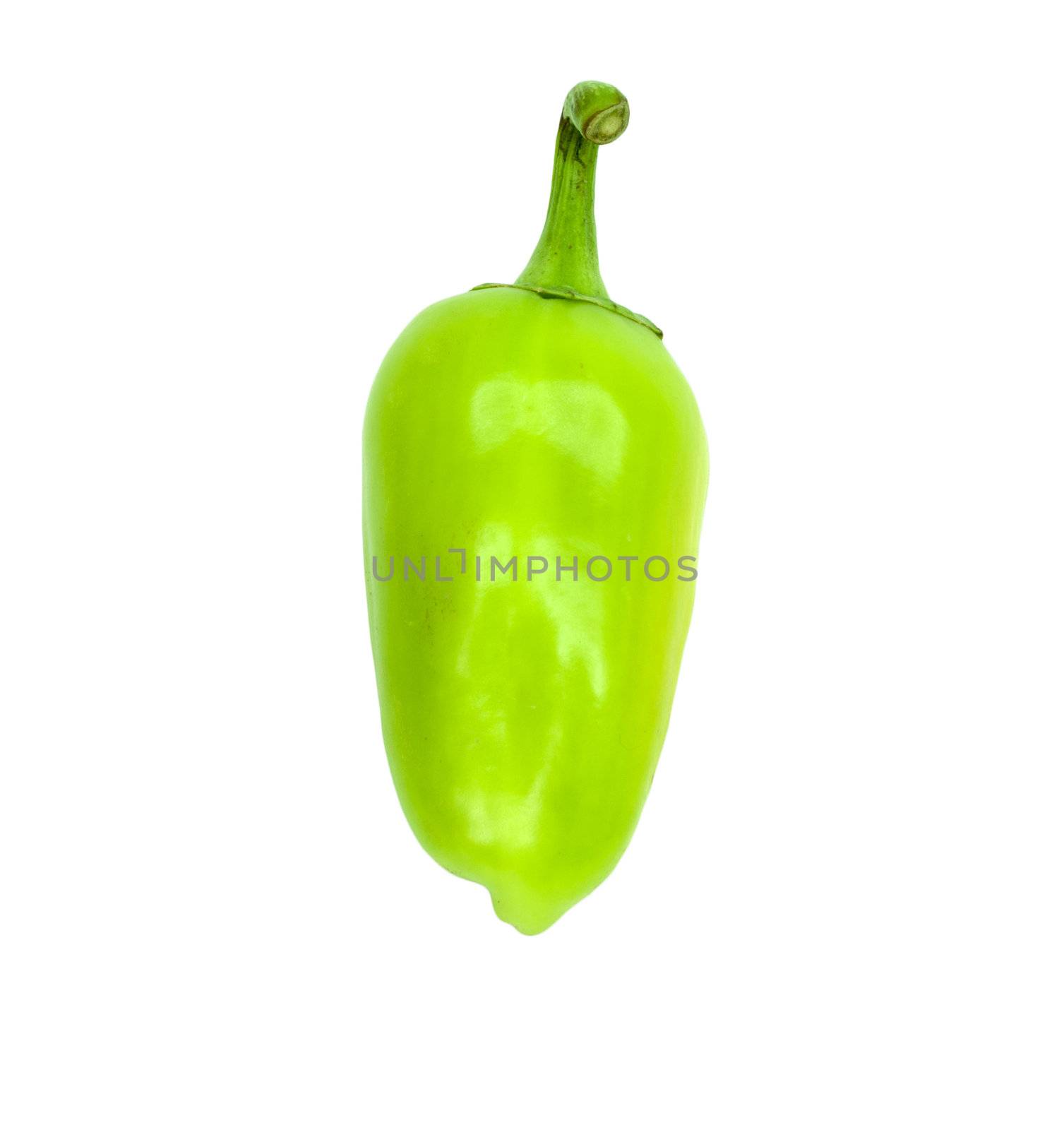 Green Pepper isolated on white background 