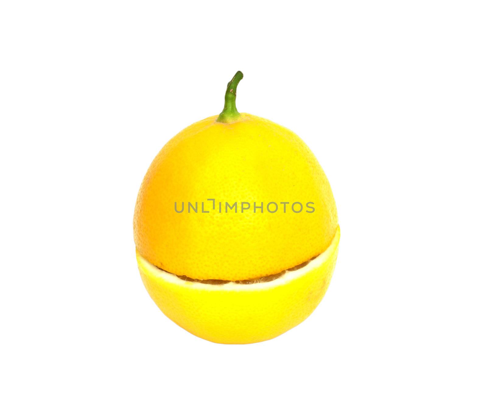 Lemon isolated on white background with copy space  by schankz