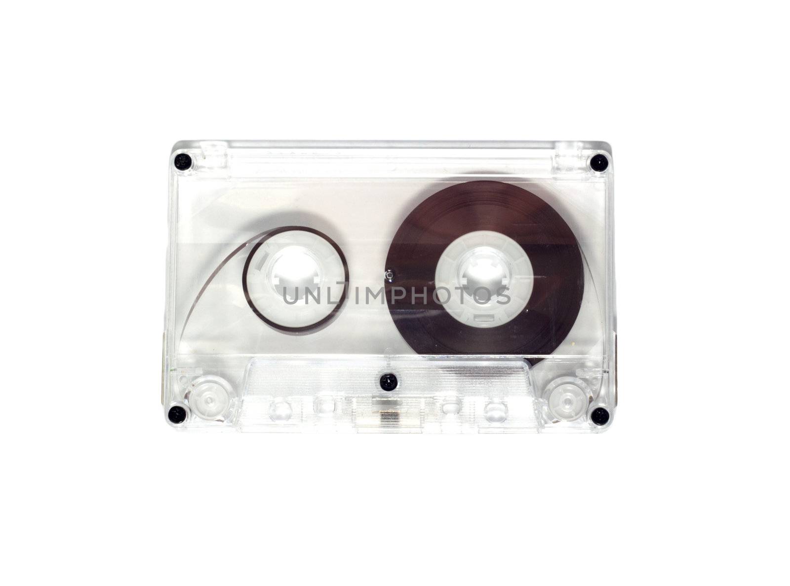 Compact Cassette isolated on white  by schankz