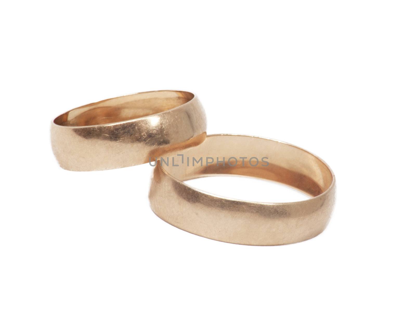 Two golden wedding rings 