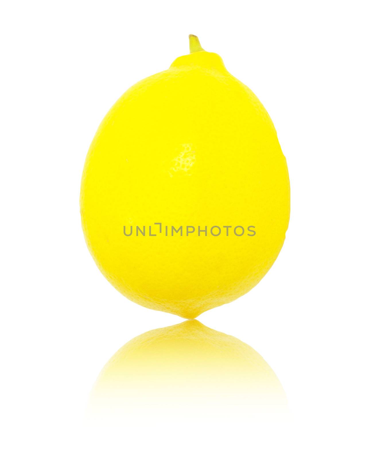 Lemon isolated on white background with copy space  by schankz